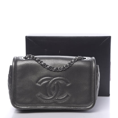 Chanel Metallic Caviar Medium Timeless CC Flap Dark Silver 11 of 11