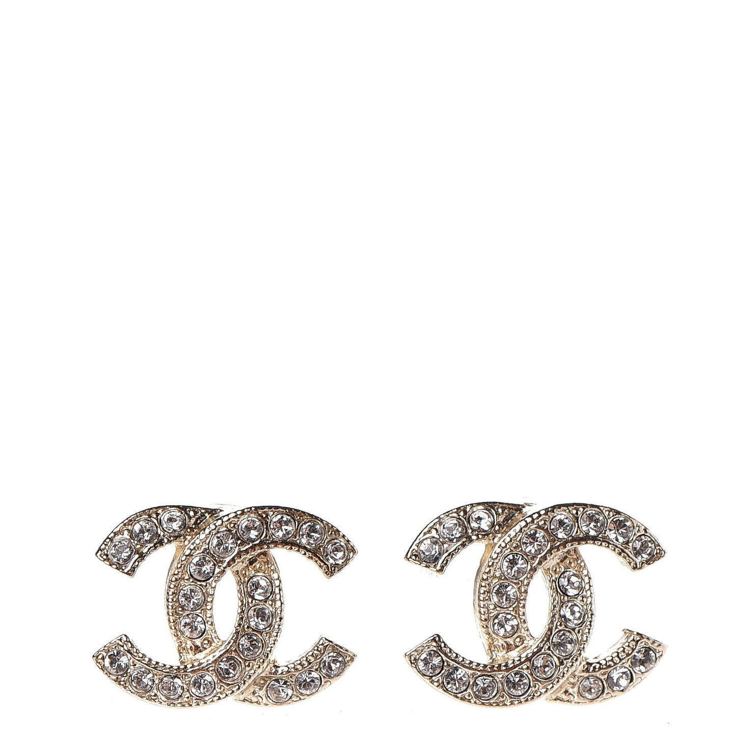 Crystal CC Earrings Gold