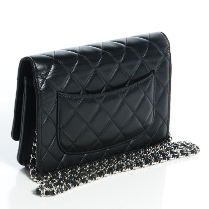 Chanel Lambskin Quilted Wallet On Chain WOC Black 3 of 8