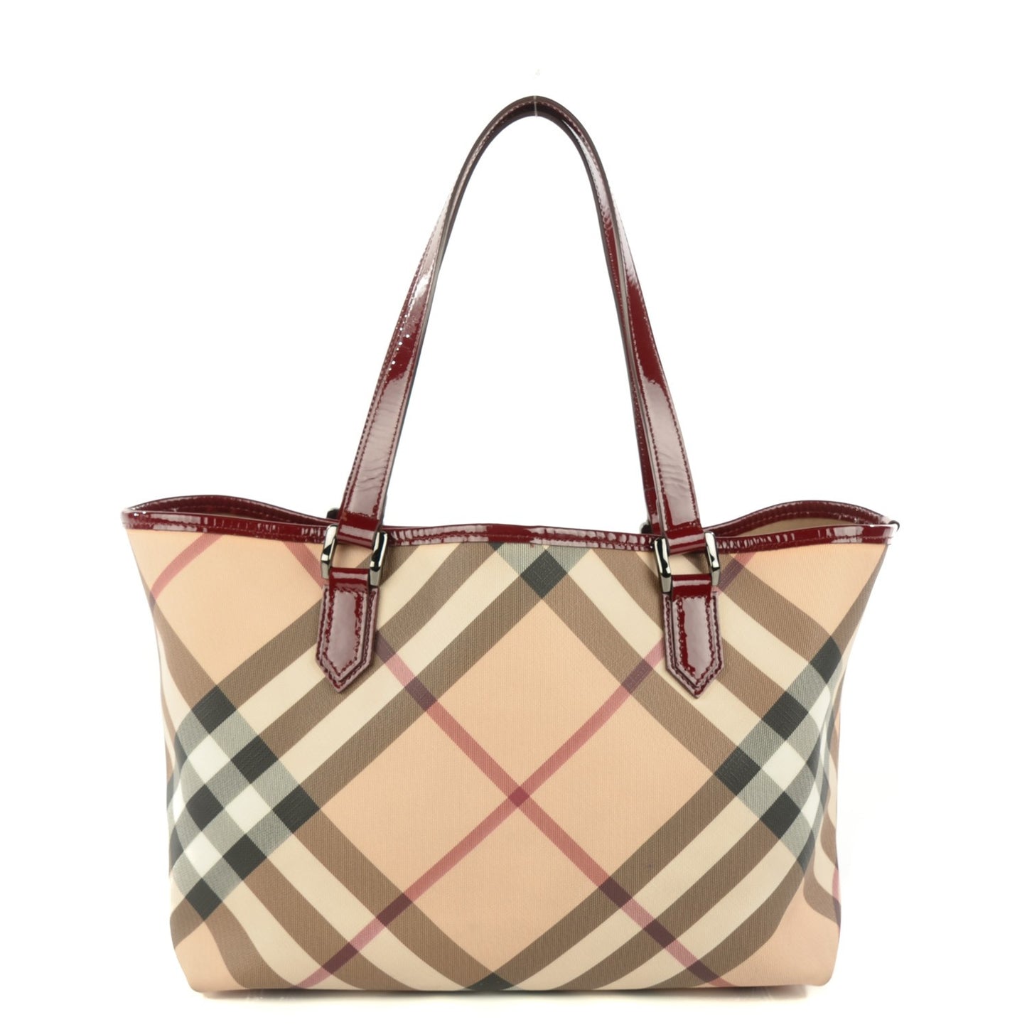 Nova Check Shopper Tote Red