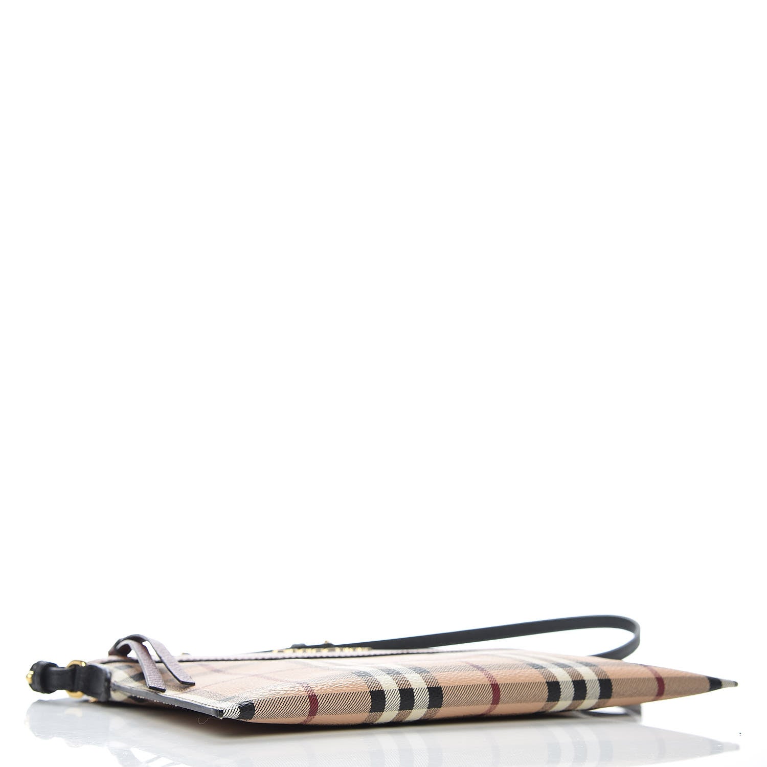 Burberry Haymarket Check Peyton Crossbody Clutch Bag Toffee 4 of 9