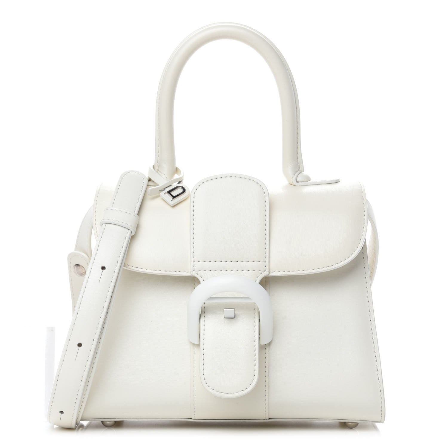 Delvaux Calfskin Mini Brillant Satchel Ivory 1 of 11