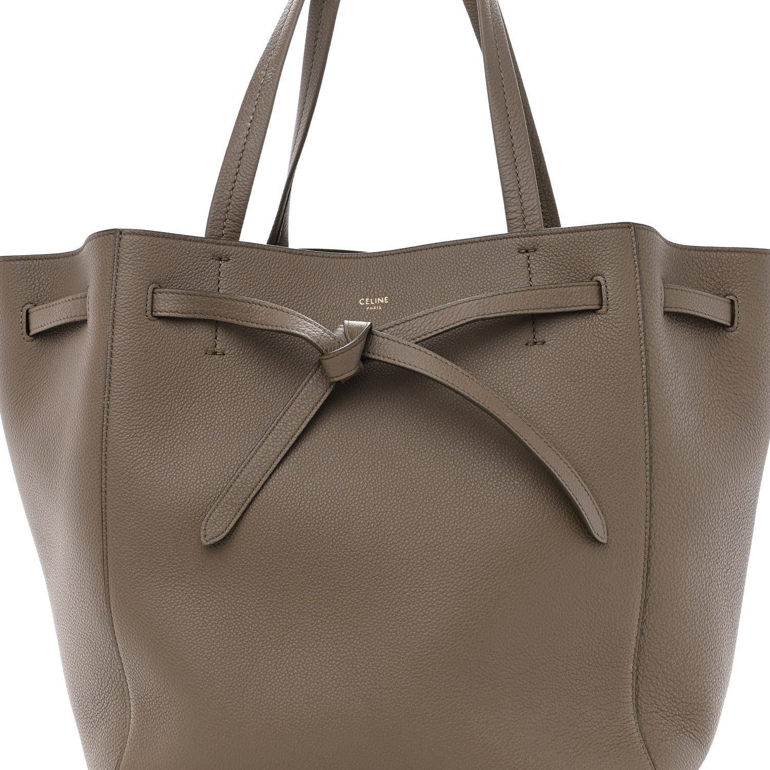 Celine Soft Grained Calfskin Small Belt Cabas Phantom Taupe 7 of 9