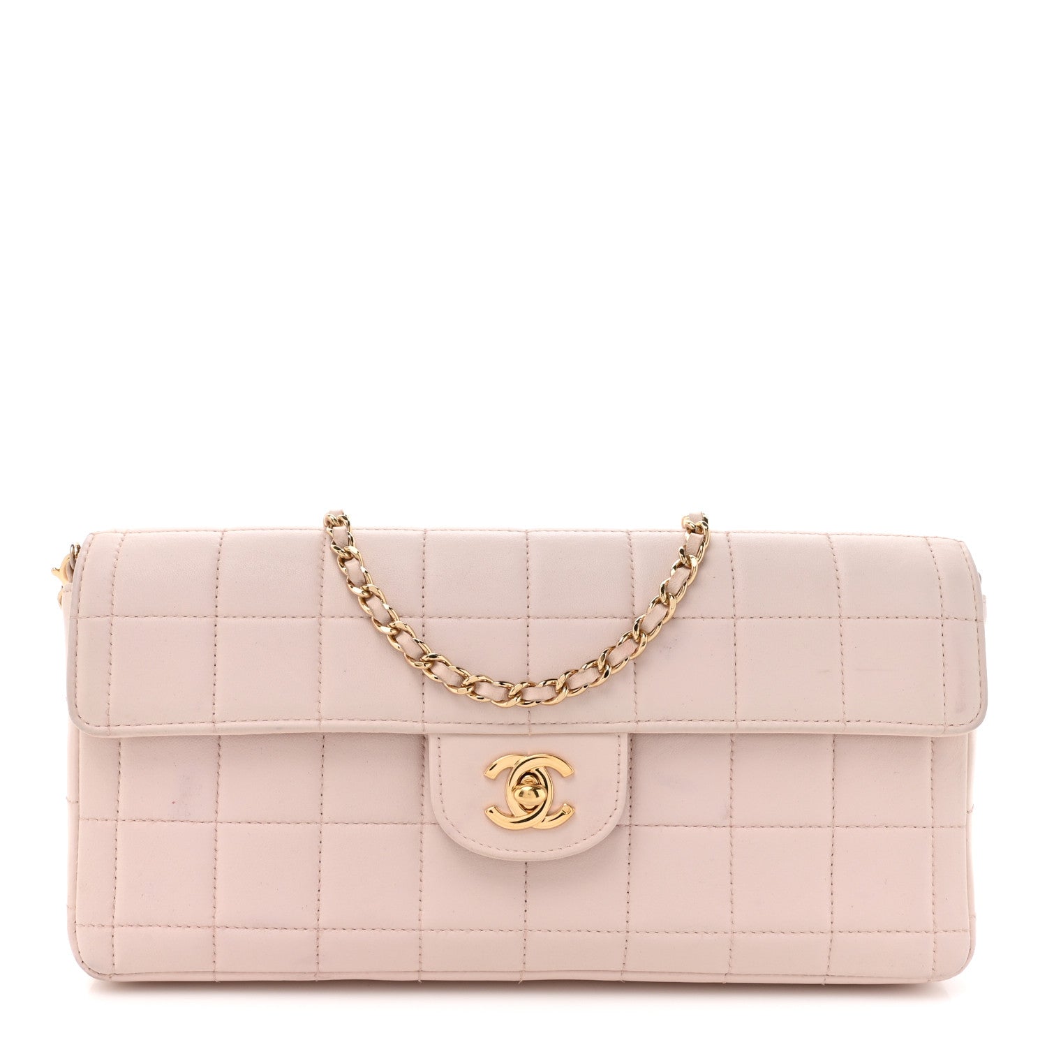 Chanel Lambskin East West Chocolate Bar Flap Pink 1 of 19