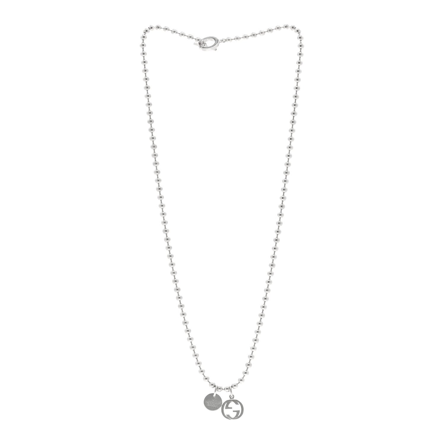 Gucci Sterling Silver Interlocking G Pendant Necklace 3 of 6