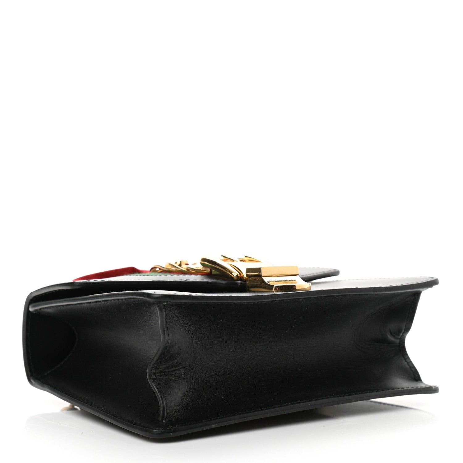 Gucci Calfskin Mini Sylvie Chain Shoulder Bag Black 4 of 14