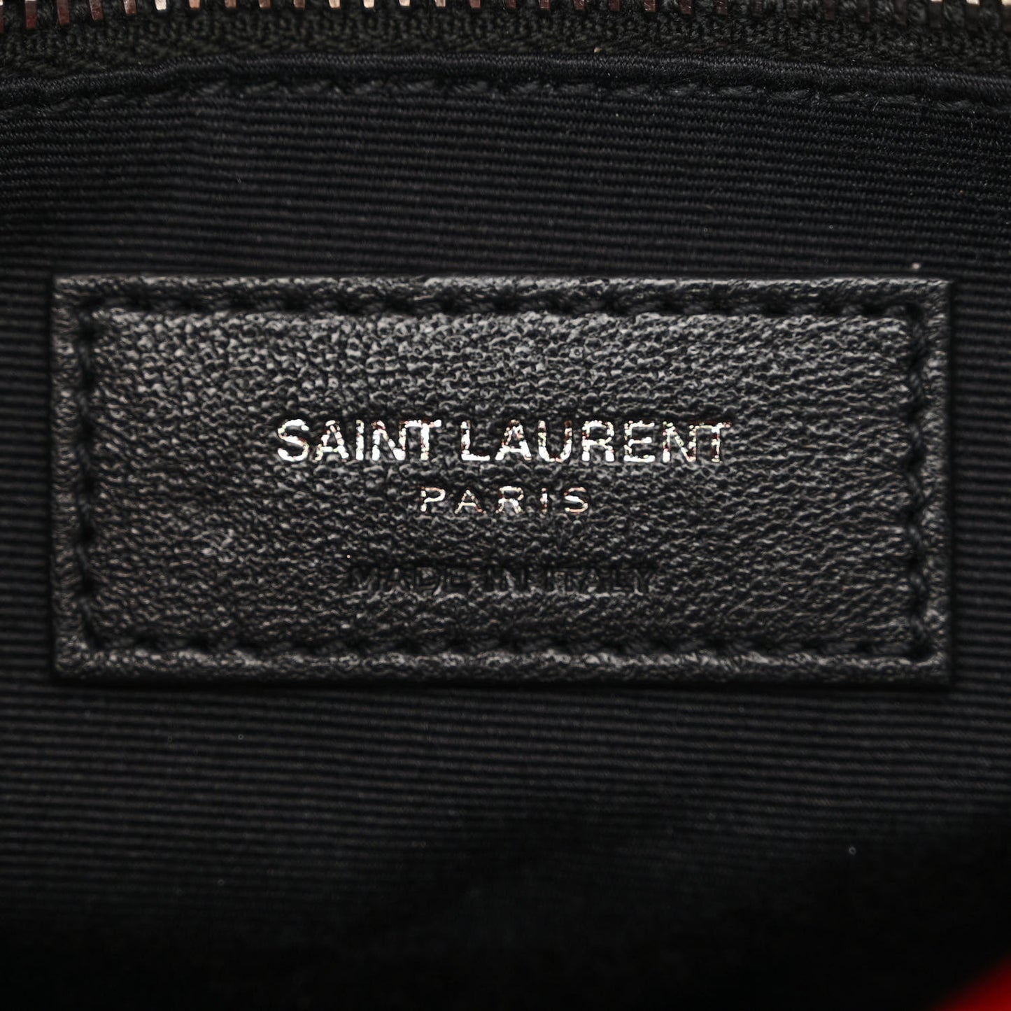 Crinkled Calfskin Matelasse Monogram Niki Chain Wallet Red