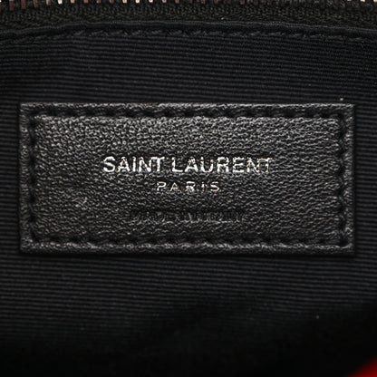 Saint Laurent Crinkled Calfskin Matelasse Monogram Niki Chain Wallet Red 6 of 12