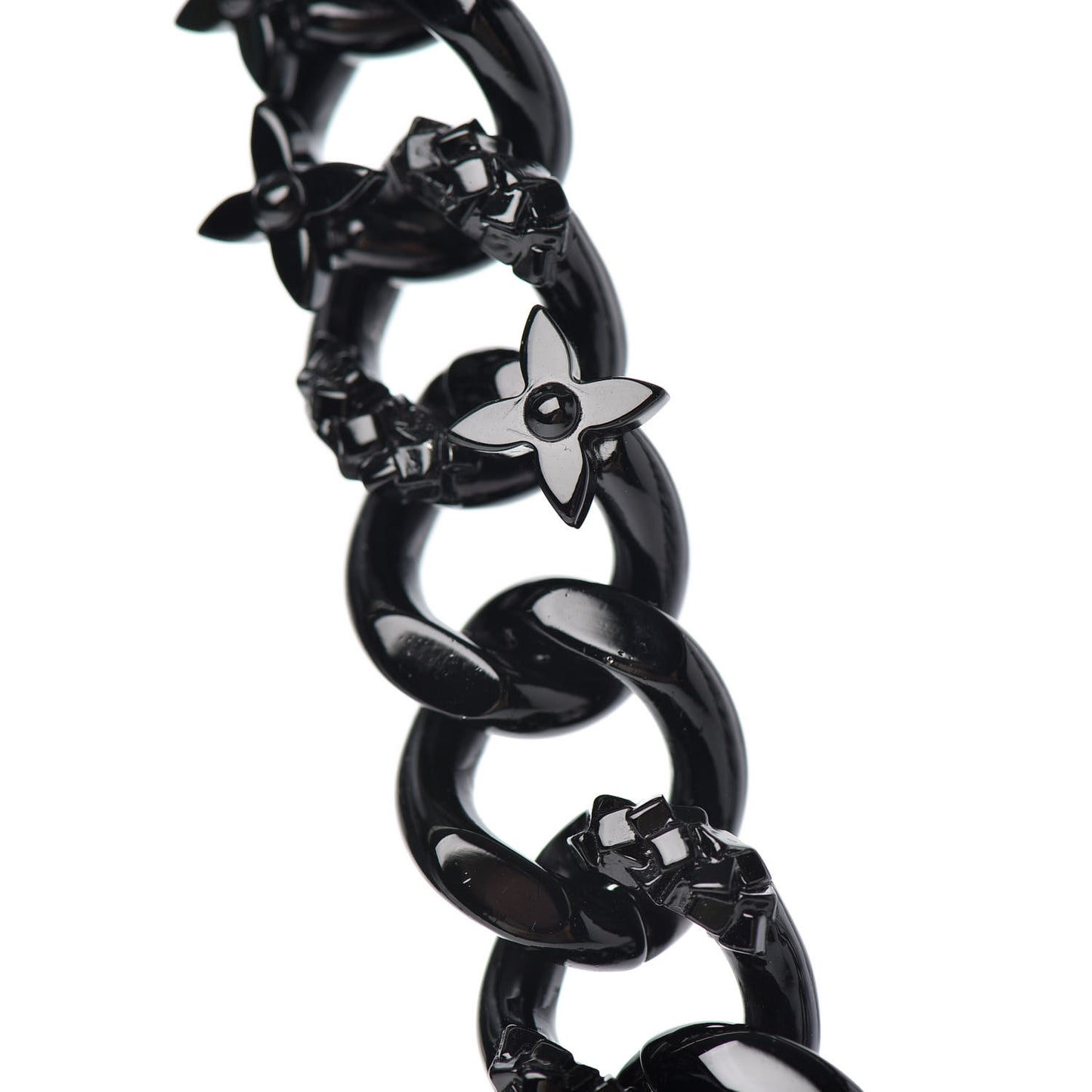 Metal Black As Knight Chain Necklace Black