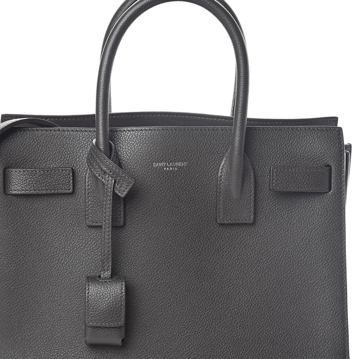 Grained Calfskin Baby Sac De Jour Coal