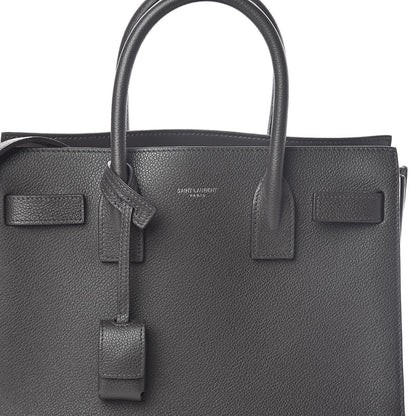 Saint Laurent Grained Calfskin Baby Sac De Jour Coal 7 of 9