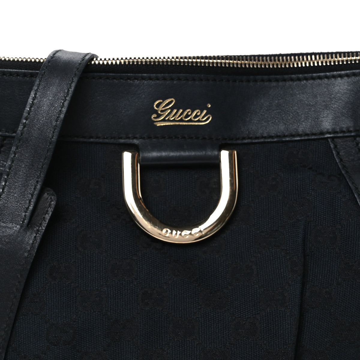 Gucci Monogram Small D Gold Ring Messenger Black 8 of 10