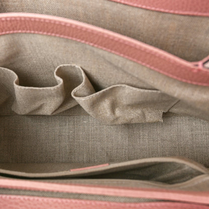 Gucci Dollar Calfskin Medium Interlocking G Top Handle Shoulder Bag Soft Pink 5 of 8