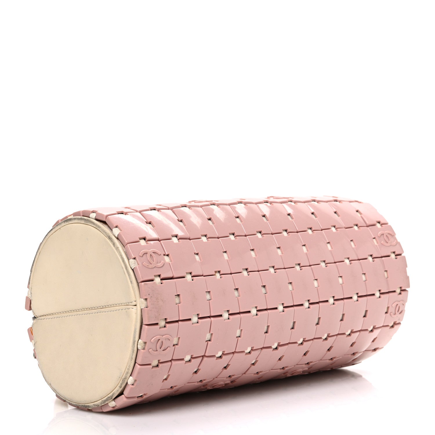 Chanel Lambskin Resin Tile Bowler Pink 4 of 12