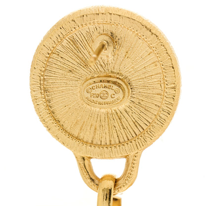 Chanel Pearl CC Tags Drop Earrings Gold 4 of 5
