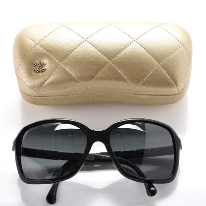 Chanel Baguette Crystal Polarized Square Sunglasses 5308-B Black 8 of 8