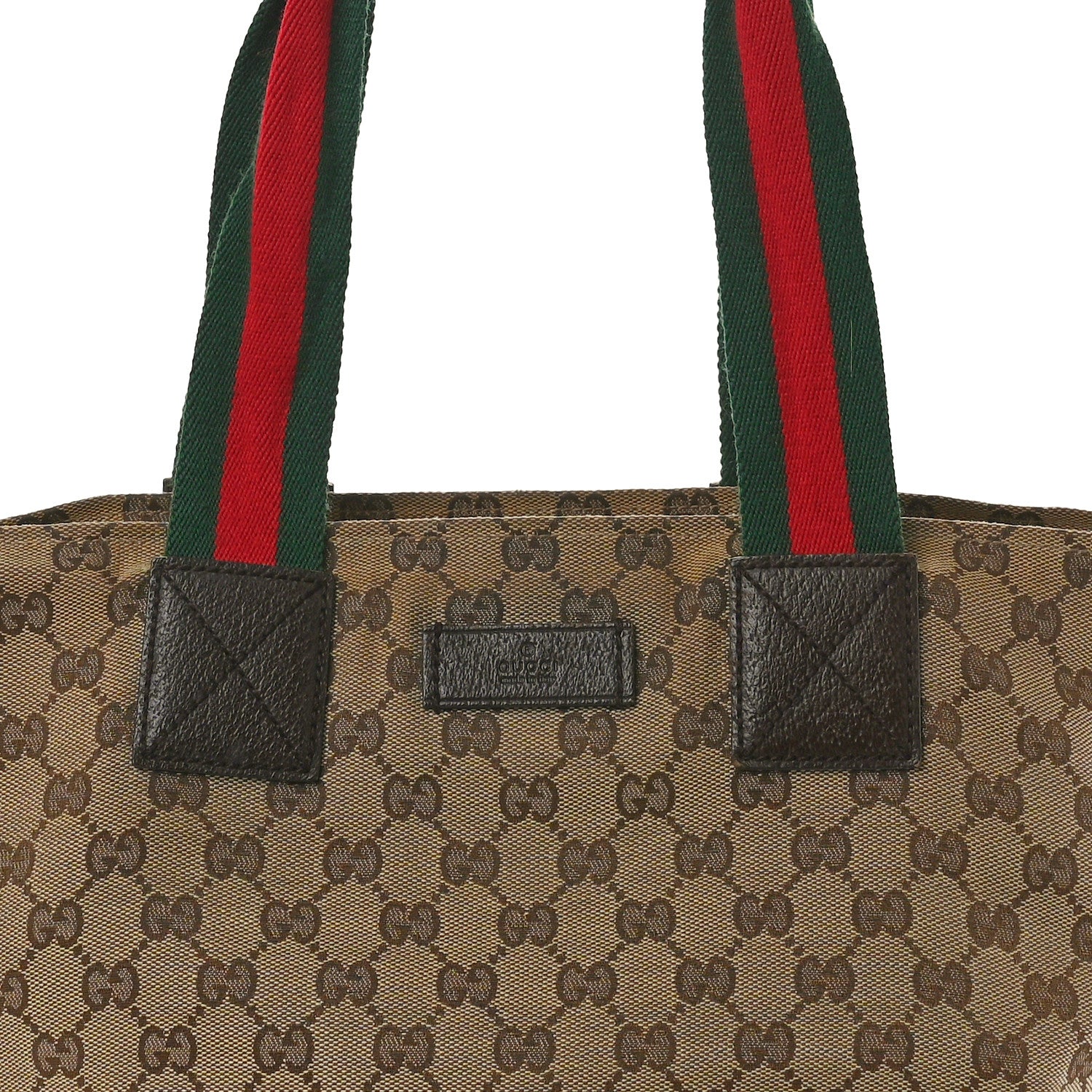 Gucci GG Monogram Medium Web Handle Bucket Dark Brown 8 of 13