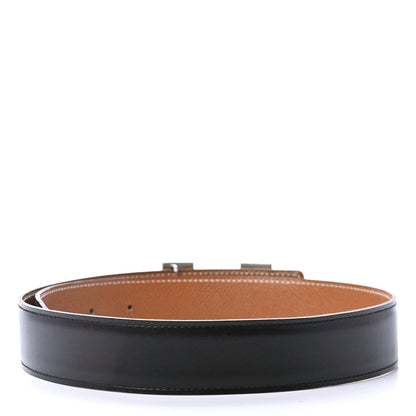Hermes Box Courchevel 24mm H Belt 65 Black Gold 2 of 4
