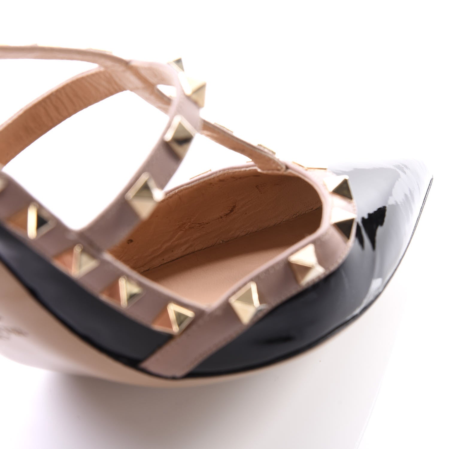 Valentino Garavani Patent Nappa Rockstud Ankle Strap 100mm Pumps 41 Black Poudre 8 of 9