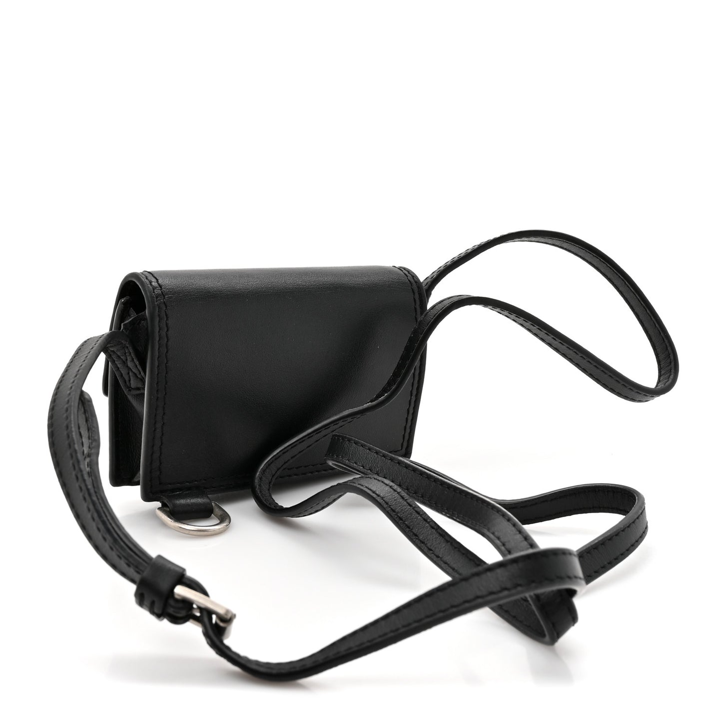 Smooth Calfskin Mini Le Porte Azur Envelope Wallet Black