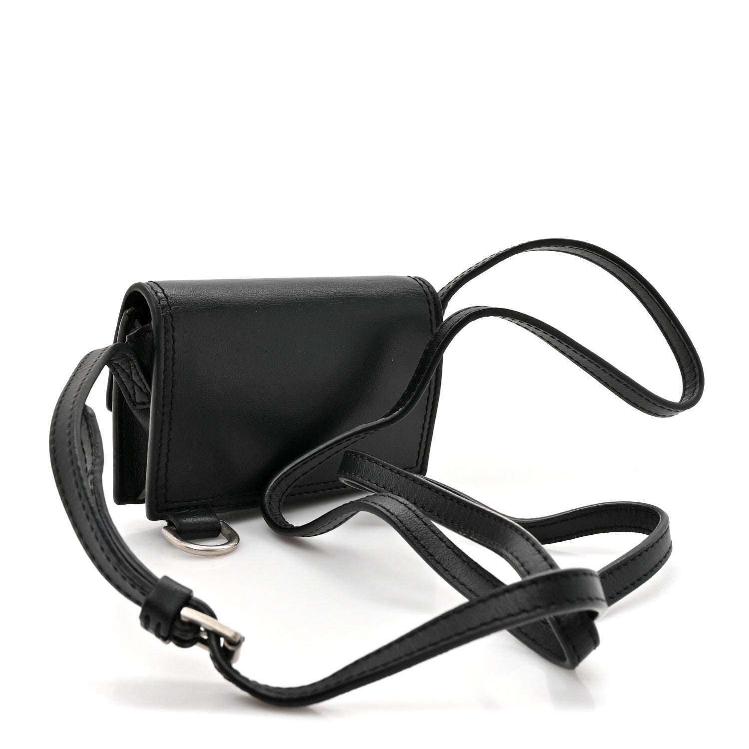 Jacquemus Smooth Calfskin Mini Le Porte Azur Envelope Wallet Black 3 of 10