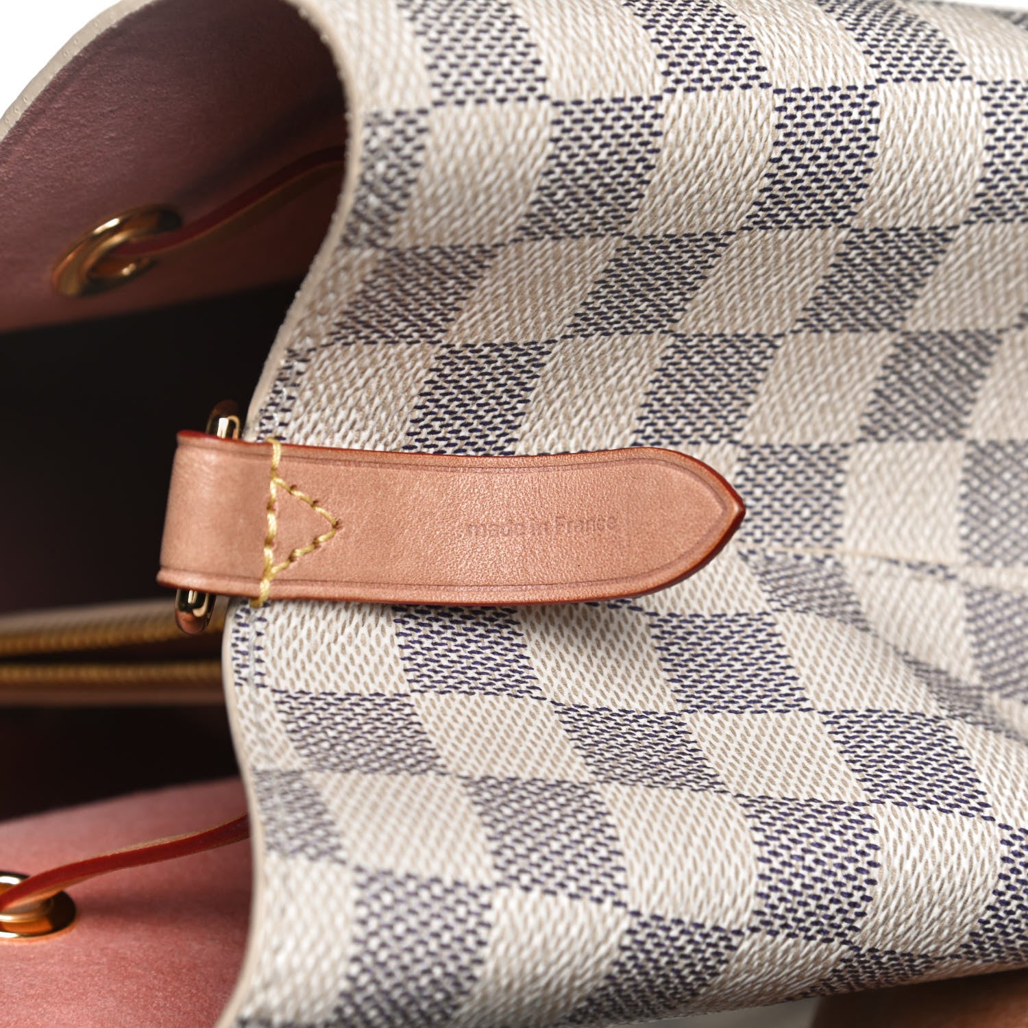 Louis Vuitton Damier Azur Braided Neonoe MM Peach Cream 7 of 12