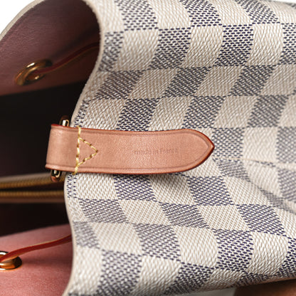 Louis Vuitton Damier Azur Braided Neonoe MM Peach Cream 7 of 12