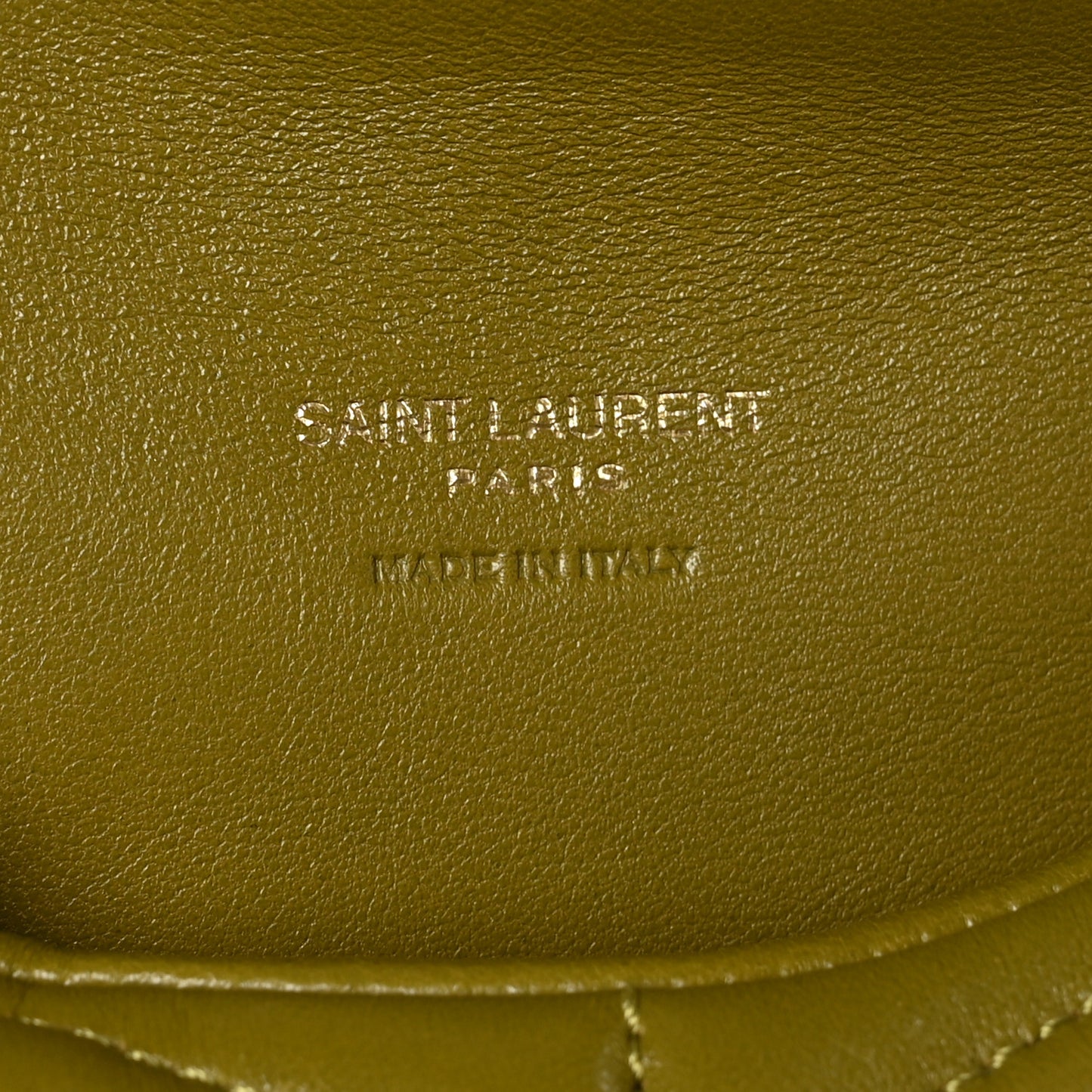 Lambskin Monogram Loulou Puffer Pouch Clutch Olive