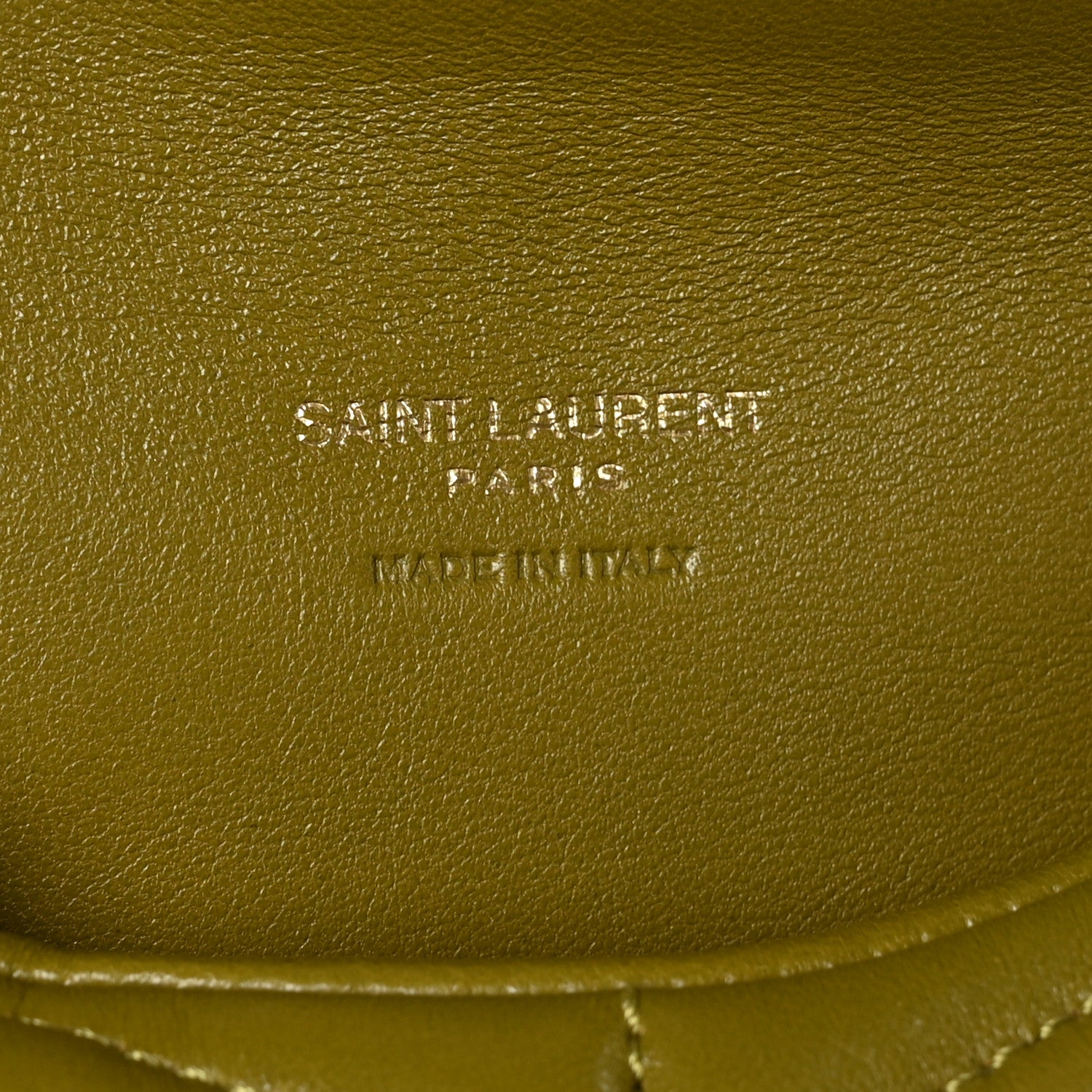 Saint Laurent Lambskin Monogram Loulou Puffer Pouch Clutch Olive 7 of 10