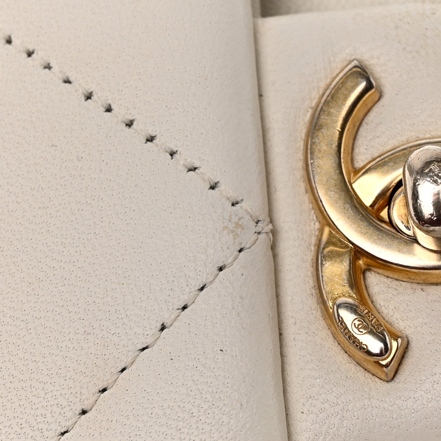 Chanel Lambskin A Real Catch Flap Bag White 32 of 32