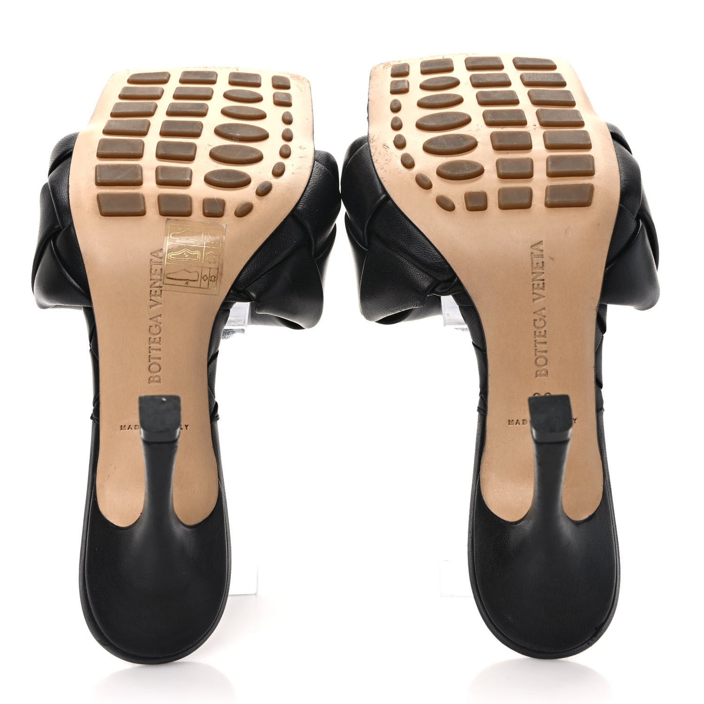 Nappa Maxi Intrecciato Lido Mule Sandals 36 Black
