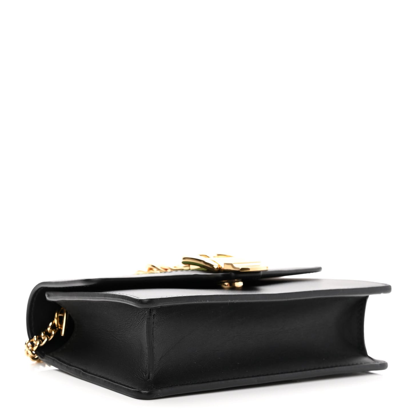 Calfskin Super Mini Sylvie Chain Shoulder Bag Black