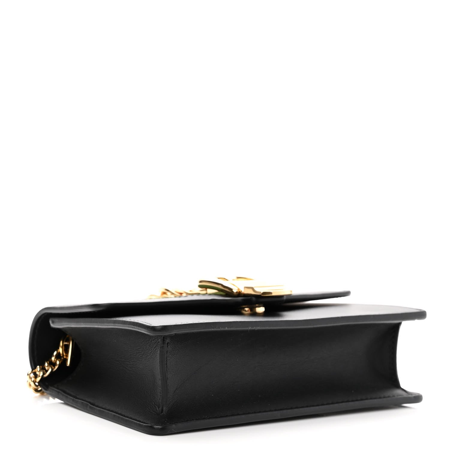 Gucci Calfskin Super Mini Sylvie Chain Shoulder Bag Black 3 of 9