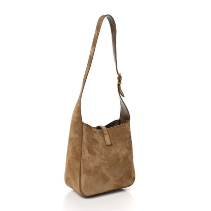 Saint Laurent Suede Baby Le 5 A 7 Hobo Golden Leaf 4 of 11