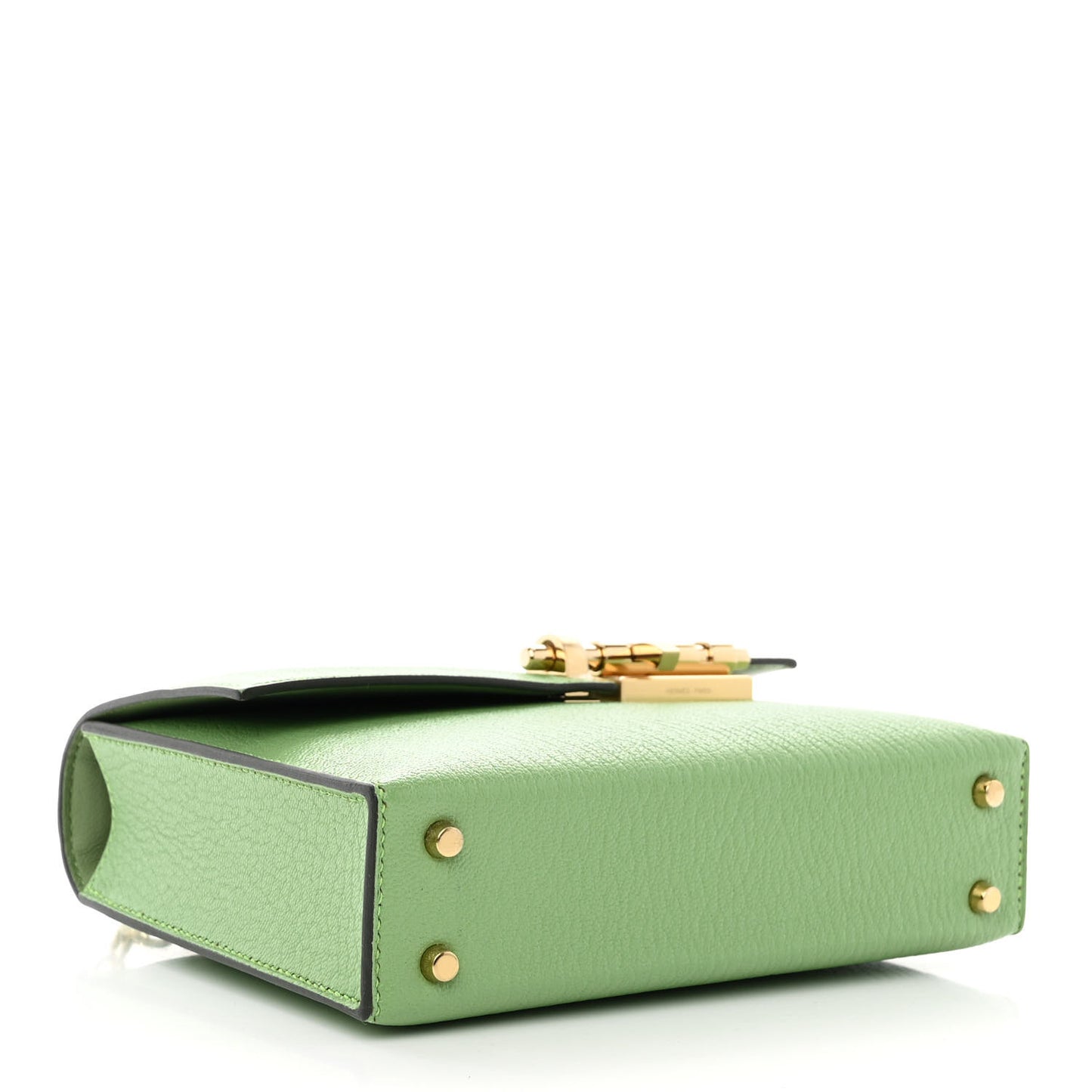 Chevre Mysore Mini Verrou Chaine Bag Vert Criquet