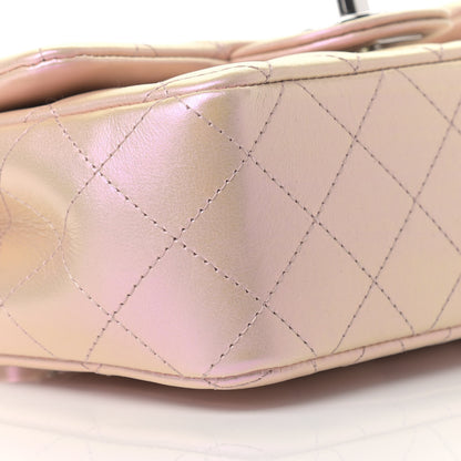 Chanel Iridescent Calfskin Quilted Mini Rectangular Flap Pink 8 of 9