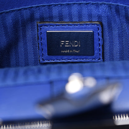 Fendi Vitello Elite Petite 2Jours Tote Blue Neon 5 of 8