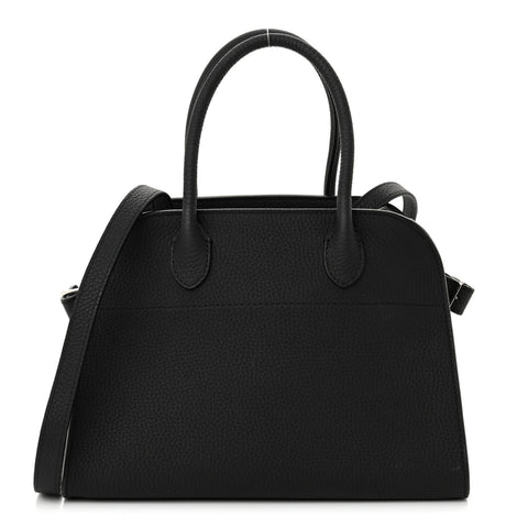 Grained Calfskin Soft Margaux 10 Bag Black