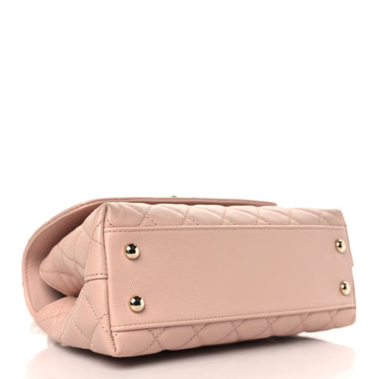 Chanel Caviar Quilted Mini Coco Handle Flap Rose Clair 4 of 9