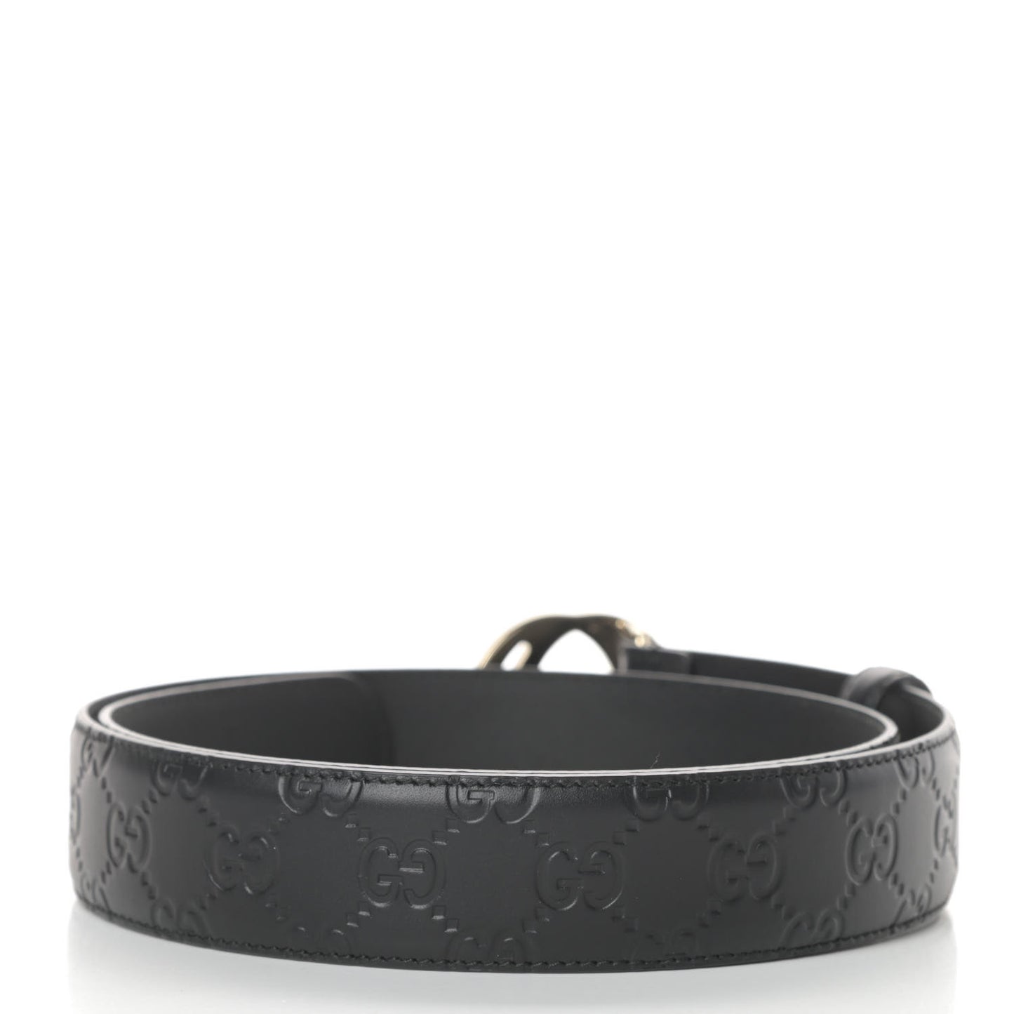 Guccissima Signature Interlocking G 37mm Belt 90 36 Black