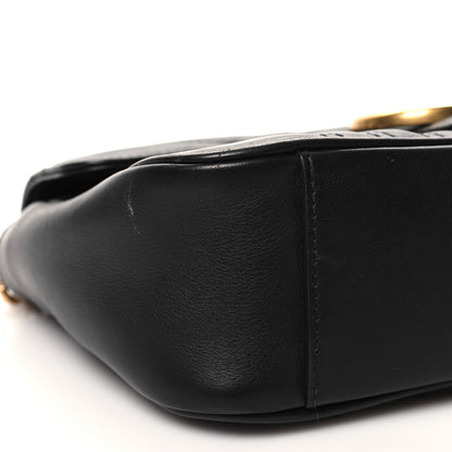 Gucci Calfskin Matelasse Small GG Marmont Shoulder Bag Black 9 of 12