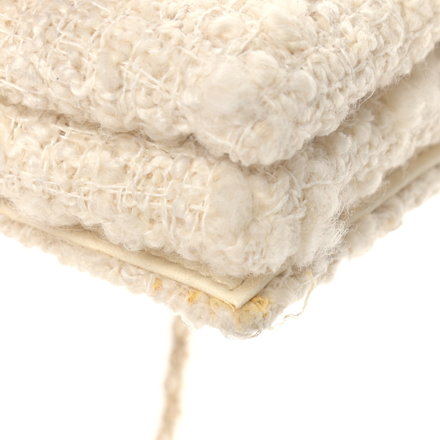 Chanel Tweed Flower Embroidered Flap Bag Ecru White 11 of 11