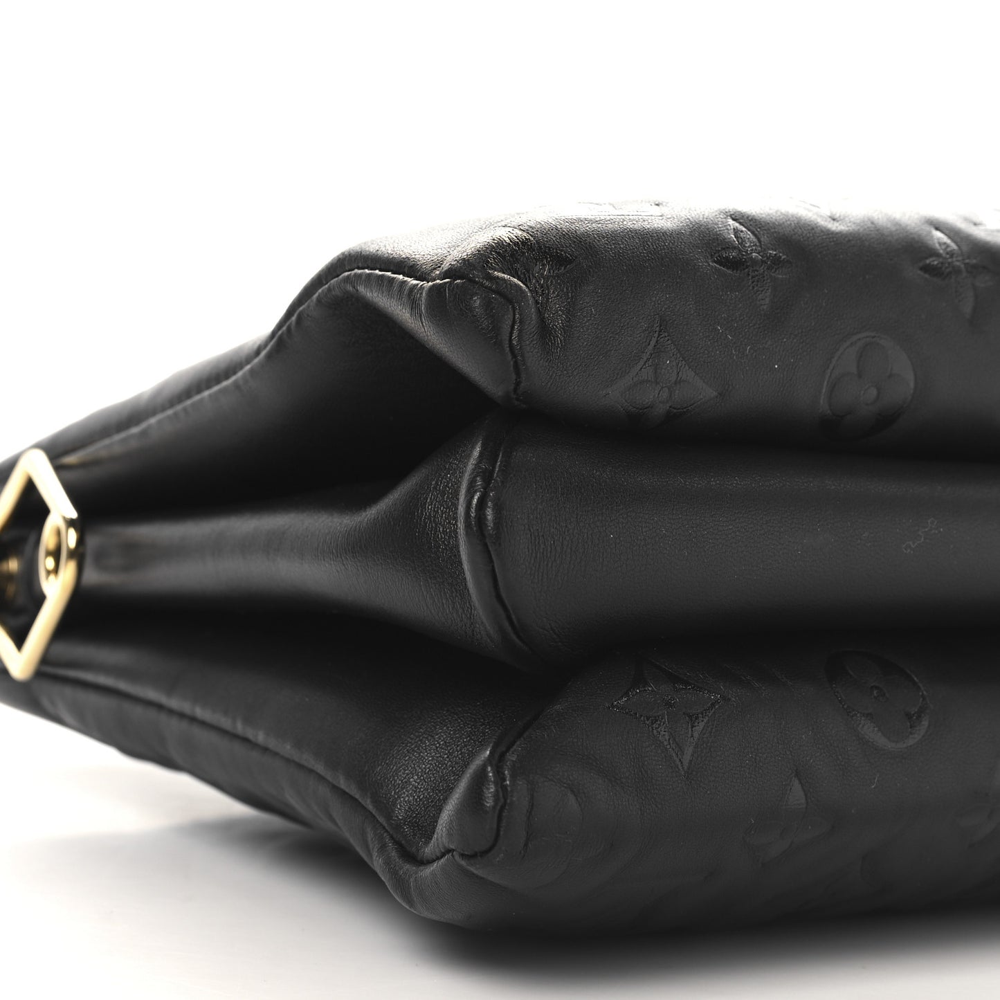 Lambskin Embossed Monogram Coussin MM  Black