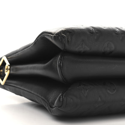 Louis Vuitton Lambskin Embossed Monogram Coussin MM  Black 10 of 11