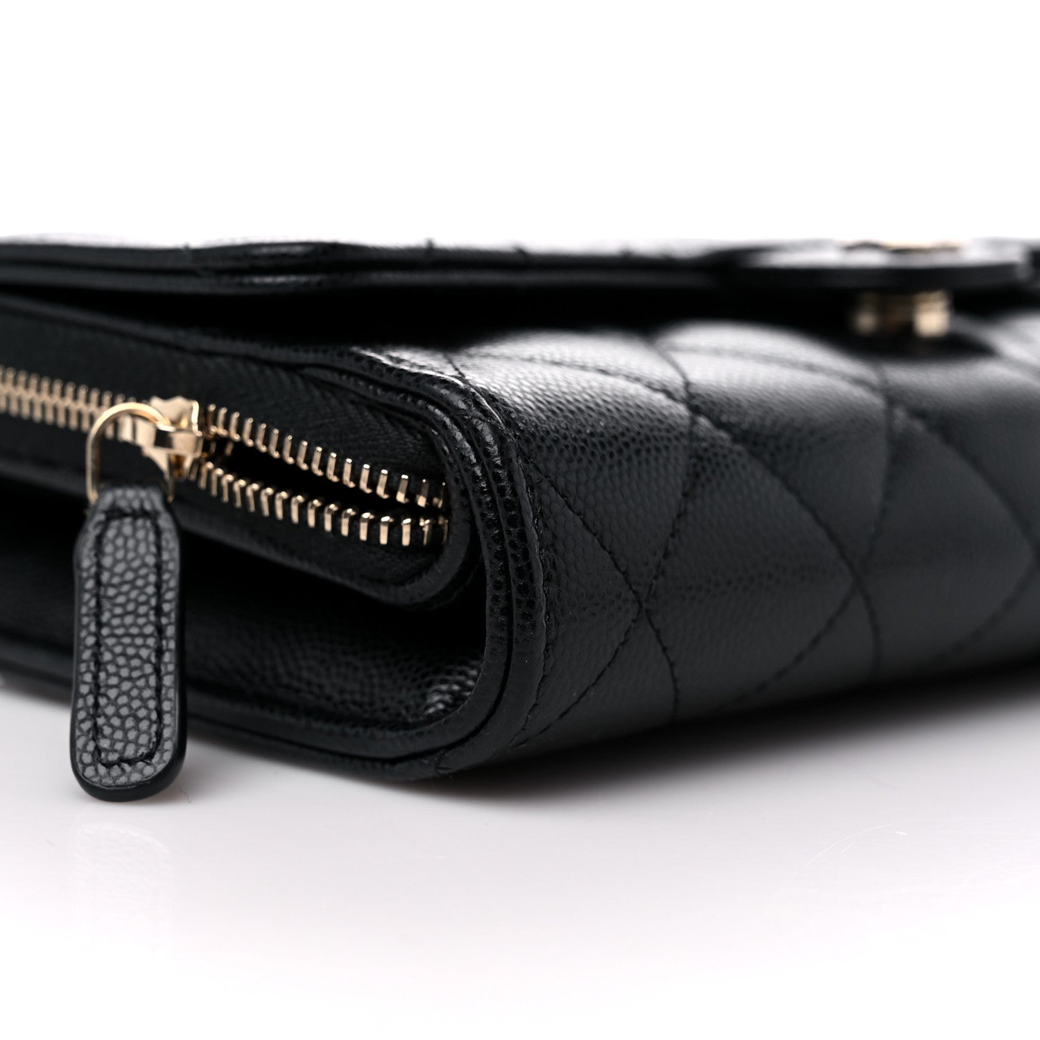 Chanel Caviar Quilted Phone Holder Wallet on Removable Chain Black 10 of 14