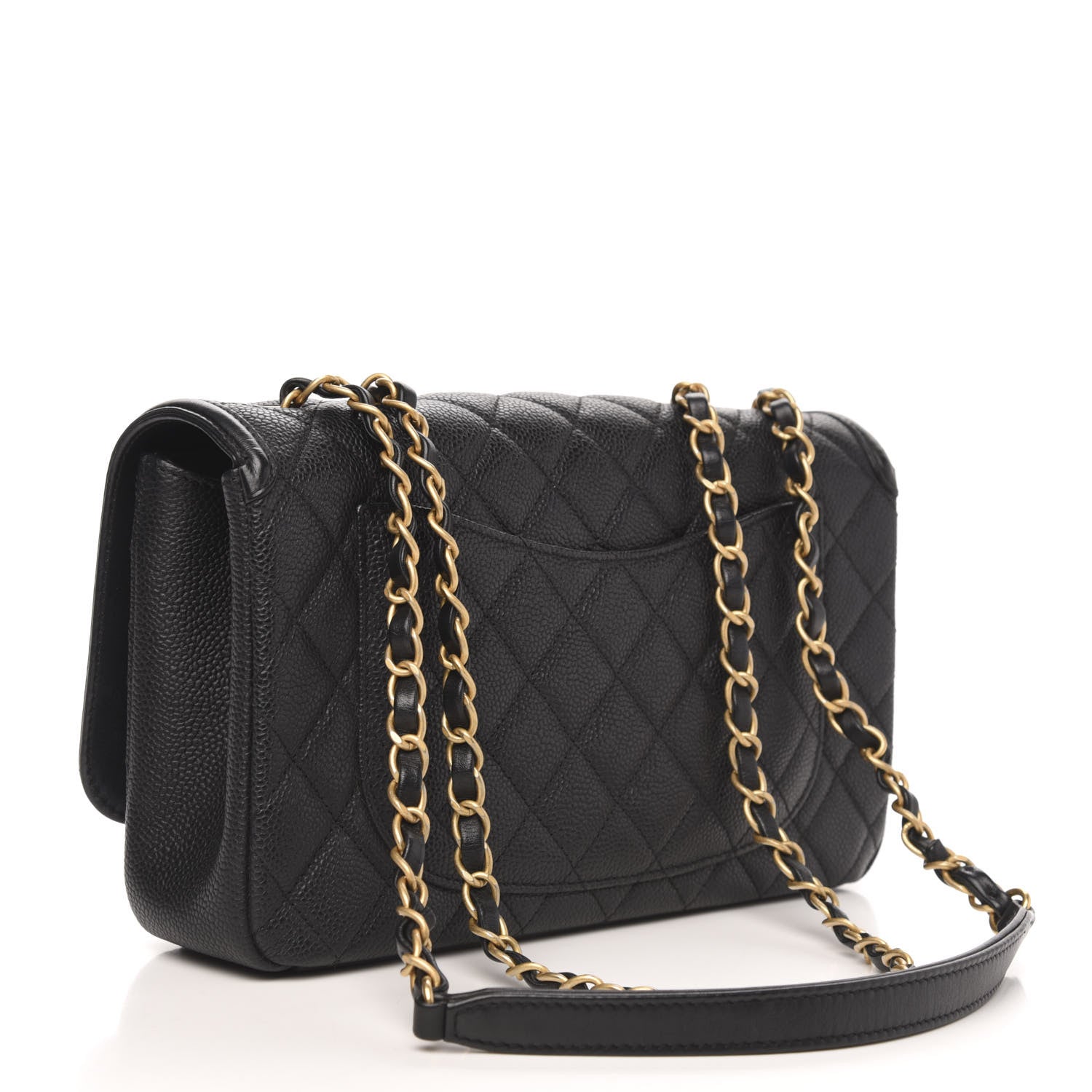 Chanel Caviar Quilted Medium CC Filigree Flap Black 3 of 12