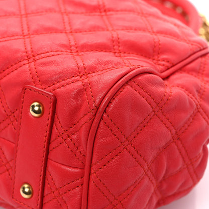 Marc Jacobs Calfskin Quilted Leather Stam Bag Red 11 of 11