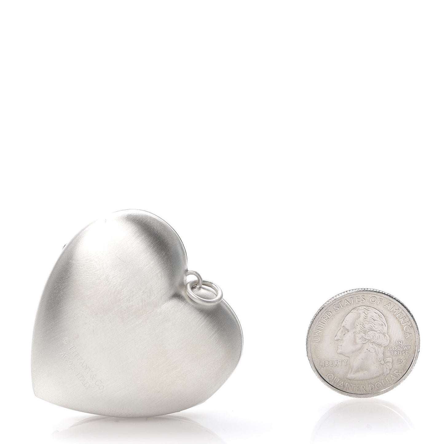 Sterling Silver Large Ziegfeld Daisy Heart Locket Pendant