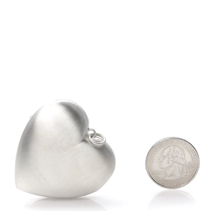 Tiffany Sterling Silver Large Ziegfeld Daisy Heart Locket Pendant 2 of 4
