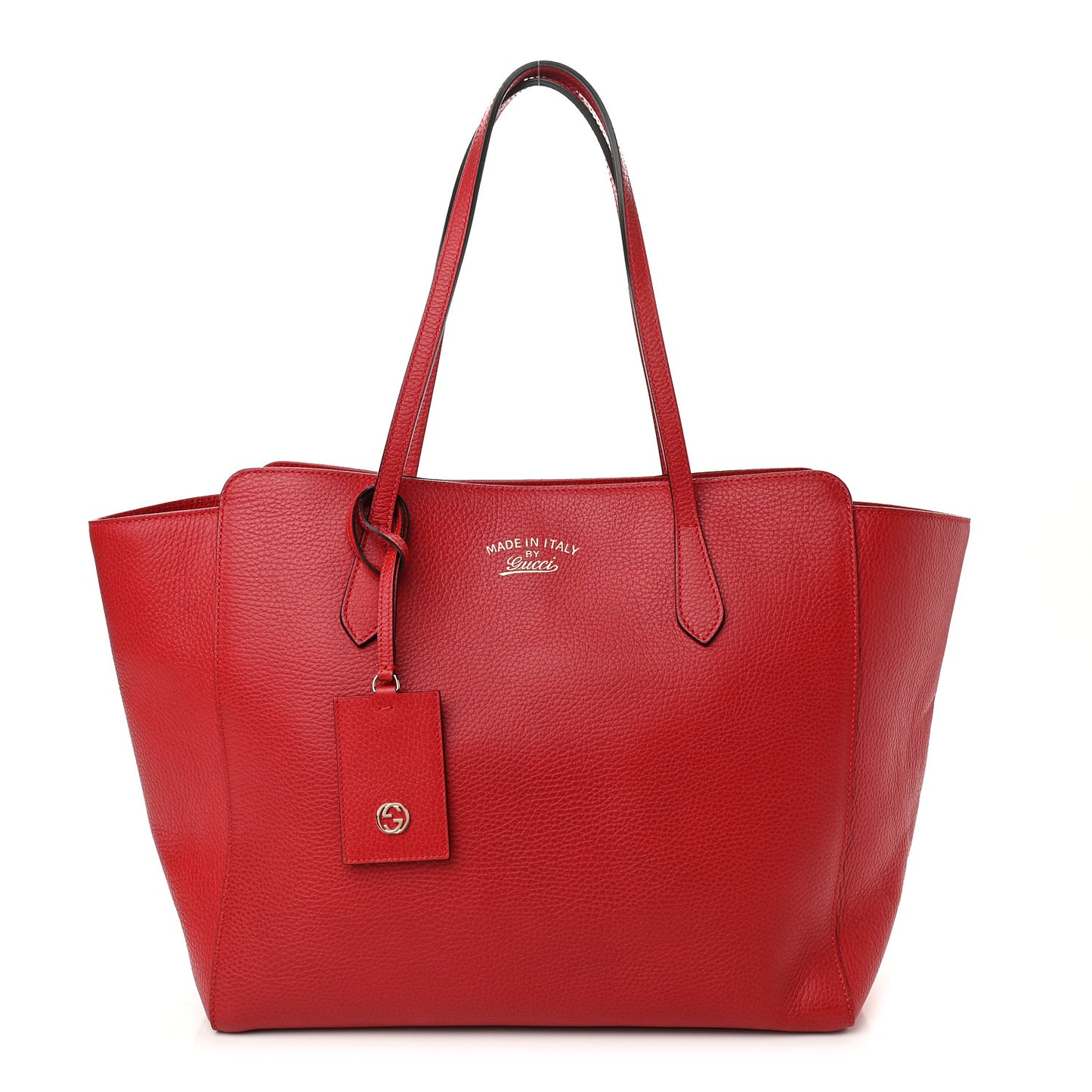 Dollar Calfskin Medium Swing Tote Red